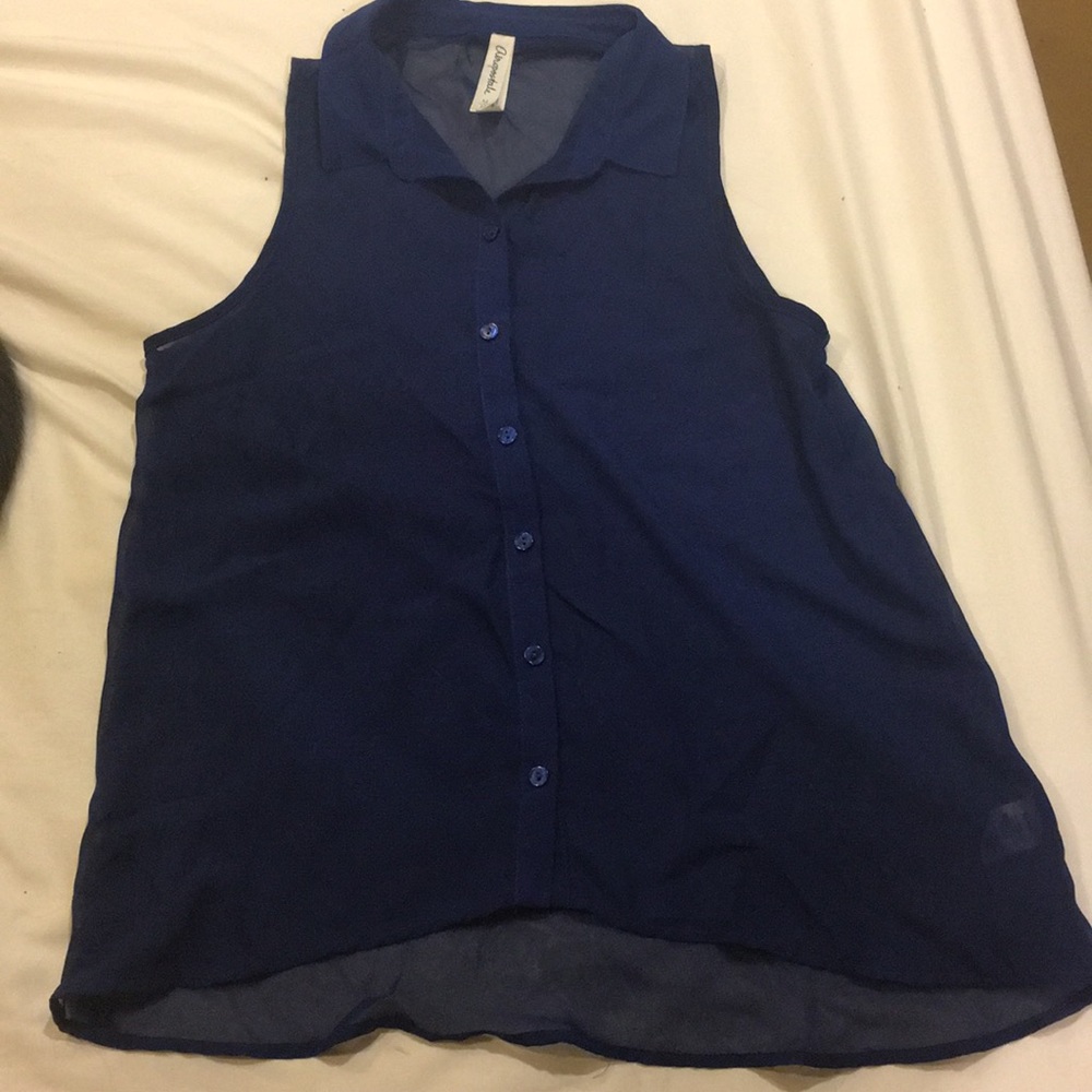 Sheer collared tee